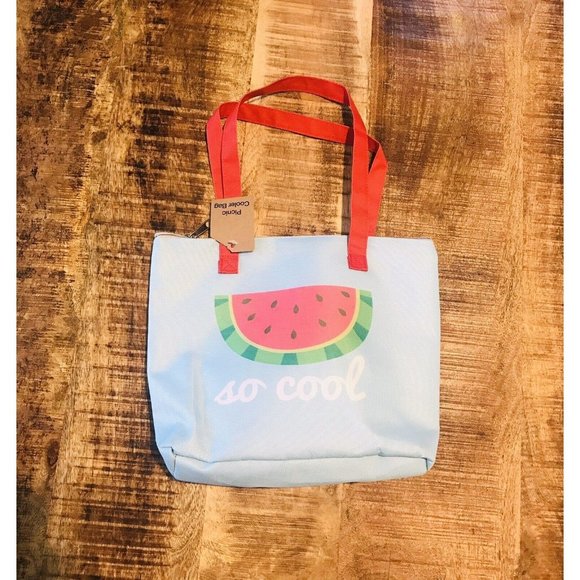 Watermelon Insulated Soft Sided Lunch Bag Picnic Cooler Summer 9x12 New - Picture 2 of 7